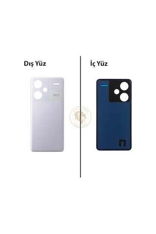 Xiaomi Redmi Note 13 Pro Plus 5g - Lenssiz Mistik Gümüş Arka Pil Kapağı Batarya Kapağı Back Cover Çok Renkli