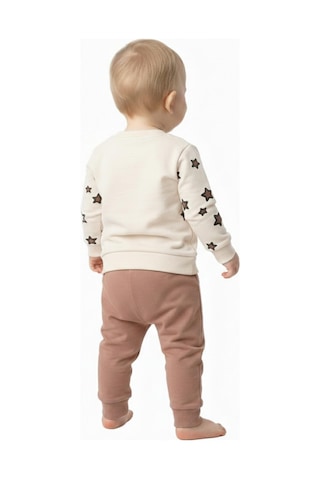 Baglan Erkek Çocuk Önü Baskılı Sweatshirt Ve Eşofman Alt Takım Bgl-st05253 Açık Kahverengi