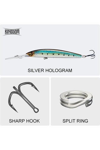 Krallık Asma Minnow Yem Wobblers Balıkçılık Cazibesi 100mm 13g/120mm 20g Jerkbait Yapay Sert Cazibesi Bas Pike Modeli 9505