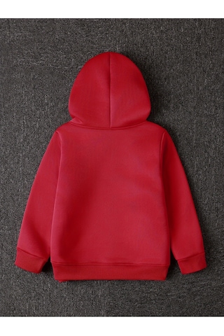 Uyguntarz Unisex Jean Kalp Desenli Baskılı Oversize Genel Kırmızı