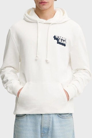 Tommy Jeans Erkek Sweat Dm0dm21625 Ybl Beyaz Beyaz