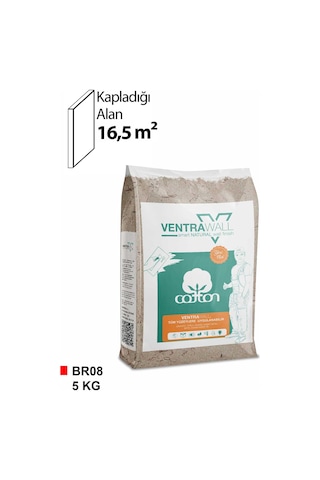 Ventrawall - Yalıtımlı Kahverengi Pamuk Boya - Br08 - 5 Kg
