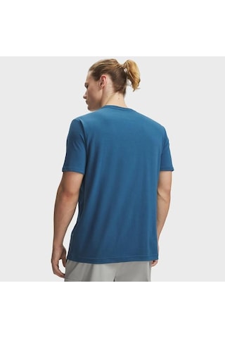 Under Armour 60/40s Armour Globe Erkek Mavi Polo Yaka Tişört