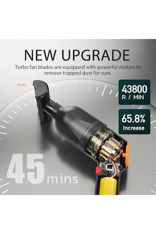 Createtech Taşınabilir Süpürge Şarj Mini Jl Elektrikli El Edilebilir Araba Bu Beyaz