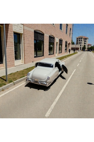1953 Cadillac Serıes 62 Coupe Diecast Krem Çek Bırak Model Araba Diğer