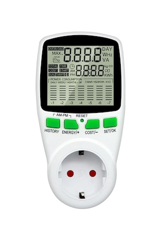 Gesi Pm-1453 Dijital Wattmetre Enerji Ölçer Tüketim Ölçer 220 Volt 16 Amper 3680 Watt Priz