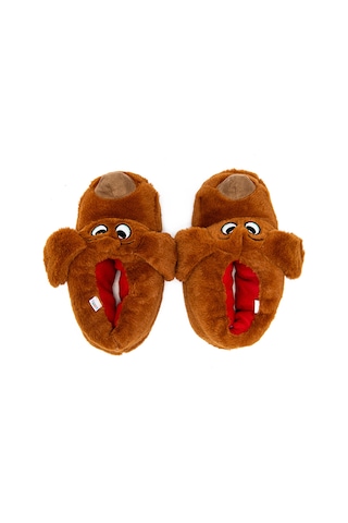 Karamel Erkek Hayvanlı Panduf Kahverengi 41/46 Kahve