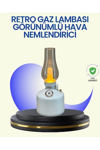 280 Ml Tanklı Retro Gaz Lambası Difüzör Usb Şarjlı Hava Nemlendirici