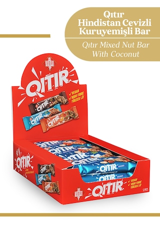 Hindistan Cevizli Kuruyemişli Bar 30 G X 12 Adet