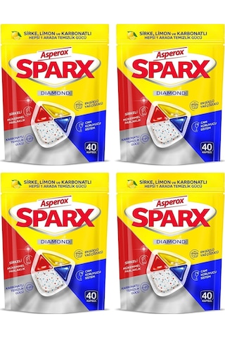 Asperox Sparx Diamond Bulaşık Makinesi Deterjanı 4 x 40 Tablet