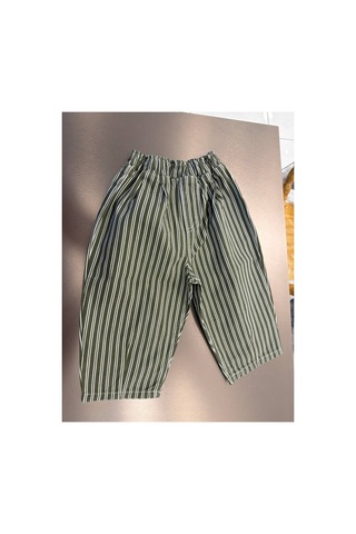 Poala Kids Yeşil Çizgili Ballon Jeans