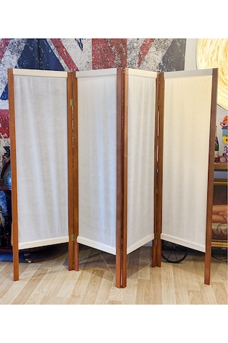 Paravan Seperatör Ahşap 4 Kanatlı Ara Bölme Dekoratif 5394