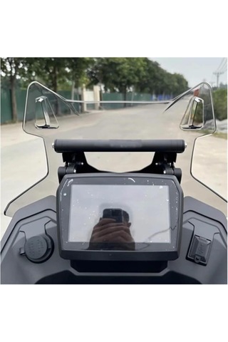 525dsx İçin Dsx525 İçin Loncin İçin Telefon Tutucu Navigasyon Braket Motosiklet Mat Siyah