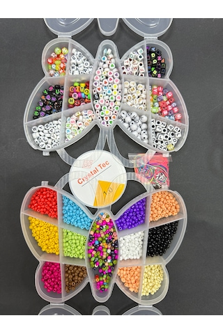 Kelebek Desenli Kutuda Kendin Yap Hobi Takı Yapım Seti