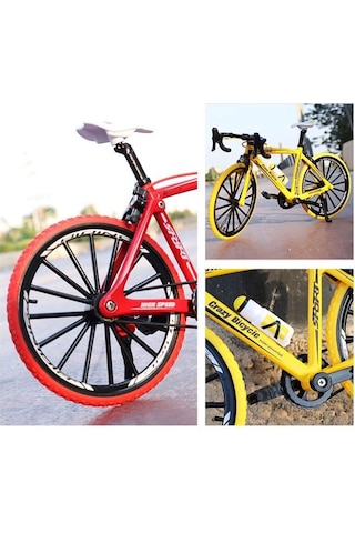 Dağ Bisikleti Modeli Döküm Metal Viraj Yol Katlama Yarış Dağ Bisikleti Modeli