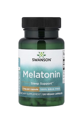 Takviye Swanson Vitamins, Melatonin, 3 Mg, 120 Vegan Capsules