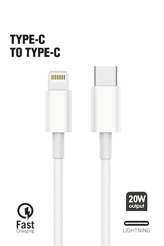 Type C To Lightning Data Ve Şarj Kablosu 1m Type C To Lightning