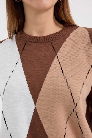 Gabria Baklava Desen Kazak Kahverengi