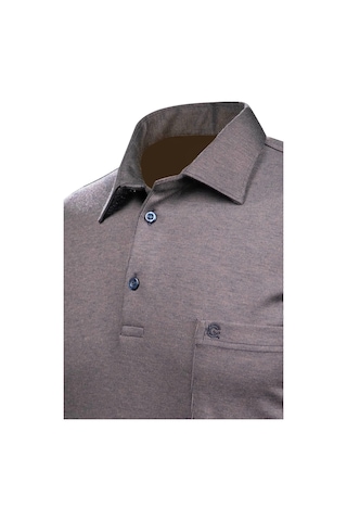 Çizgi Triko Erkek Gömlek Yaka Kol Manşetli Cepli Sweat 4249 Lacivert Lacivert