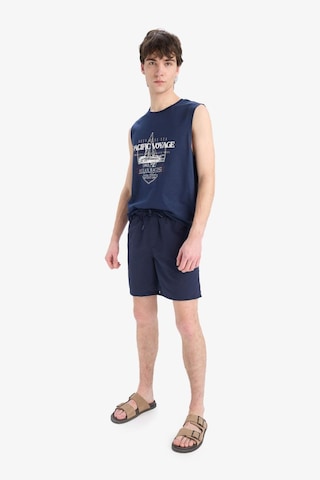 DeFacto Regular Fit Kısa Boy Cepli File Astarlı Beli Bağcıklı Düz Hafif Kumaş Deniz Şortu E5133AXNSNV256