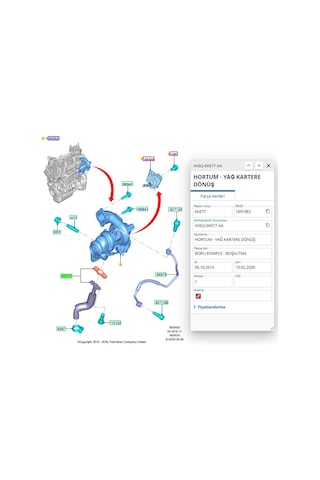 Turbo Yağ Geri Dönüş Boru Focus 1.6 Sohc Av6q 6k677 Aa