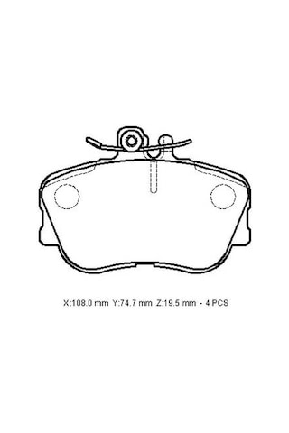 Mercedes C Class W202 93/99 Ön Fren Balatası Kablosuz Disk 108x74,7x19,5 Bramax