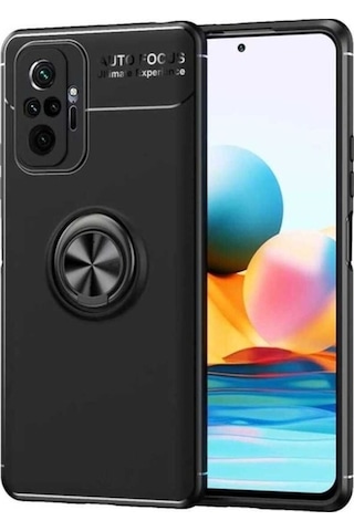 Xiaomi Redmi Note 10 Pro Kılıf Zore Ravel Silikon Kapak Siyah