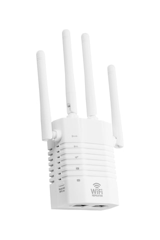 Xindoker Beyaz 4 Antenli 1200mbps Wifi Tekrarlayıcı - 2.4ghz & 5ghz Çift Frekanslı Sinyal Güçlendirici Eu Standartı