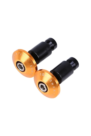 2 Adet Motosiklet Aksesuarları Gidon Kapağı Uç Tapaları - Turuncu