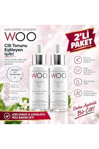 Woo Skin Expert Academy Brightening Serum C Vitamini & Arbutin Complex X 2 Adet
