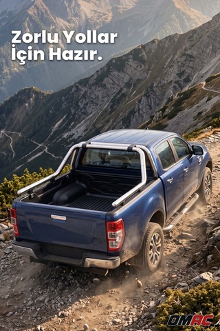 Ford Ranger 2011-2022 Uyumlu Araca Özel Kobra Ø60mm Rollbar Krom
