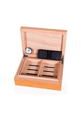 Humidor / Puro Saklama Kutusu Kahverengi - Siyah