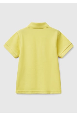 Erkek Çocuk Sarı Logolu Pike Polo T-shirt Sarı