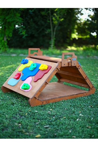 Mandu Ahşap Tırmanma Üçgeni Ahşap Rengi