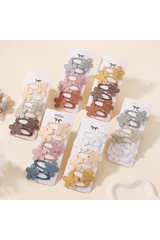 Willowhaven 6 Parça Bohem Çiçek Desenli Saç Tokası - Canlı Renkler Günlük Kullanım Renk 6