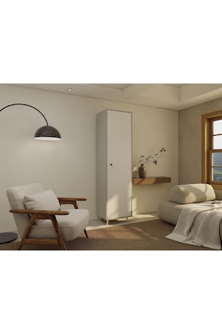 Harput Çok Amaçlı Tek Kapaklı Banyo Dolabı Külgri Beyaz