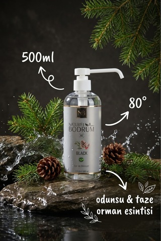 Black Amber Vanilya Kolonyası 500 Ml Pompalı Sprey Başlıklı 36'lı Paket 80 Kurumsal Eko Koli