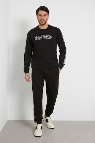 Guess Erkek Önde Logolu Sweatshirt Siyah
