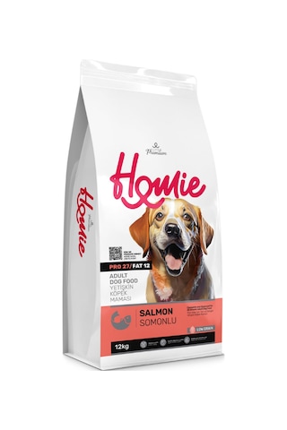 Homie Süper Premium Düşük Tahıllı Somonlu Yetişkin Köpek Maması 12 KG