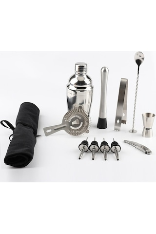 Pazly 12'lı Bez Çantalı Paslanmaz Çelik Şarap Kokteyli Çalkalayıcı Seti 750ml - Gıda Sınıfı, Kolay Temizlenebilir, Mutfak Aleti, Ev/kafe/hediye İdeal