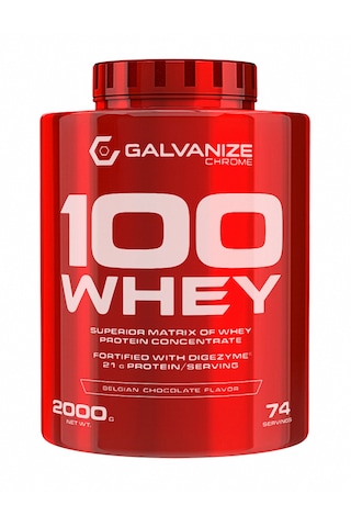 Galvanize Nutrition 100 Whey Protein 74 Servis 2000 Gr Belçika Çikolatası Çikolata