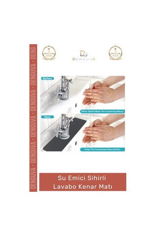 Lavabomatı Diatom Çamur Mutfak Banyo Su Emici Kaymaz Leke Tutmaz Suni Deri Hijyenik Sihirli Lavabo Çok Renkli