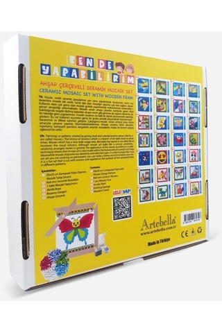 23 I Çocuk Ahşap Çerçeveli Seramik Mozaik Set 20x20 Cm