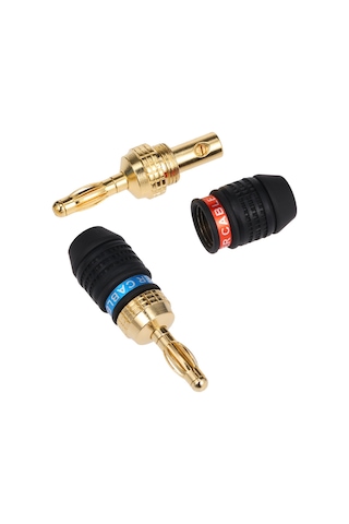 Yunboo Ses Sistemleri İçin Altın Kaplama Korozyona Dayanıklı Muz Fiş Konektör Seti 2/4/6 Çift