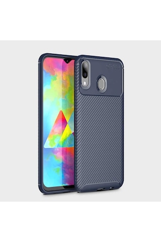 Samsung Galaxy Uyumlu M20 Kılıf Karbon Silikon Case