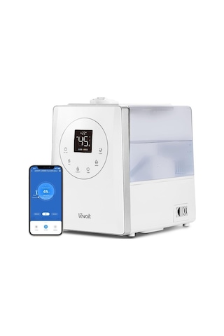 Levoit Levoıt 6l Yüksek Dolum Hava Nemlendirici, Bebek Için Akıllı Wifi Soğuk Ve Sıcak, Gece Işığı İle 26db Sessiz, Monitörü Nem, Zamanlayıcı Hava Temizleme Cihazı Çok Renkli