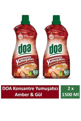 Doa Konsantre Çamaşır Yumuşatıcı Amber Ve Gül 1500 Ml X 2 Adet 2'li Set
