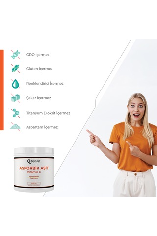 Q Natura Series Askorbik Asit 500 G