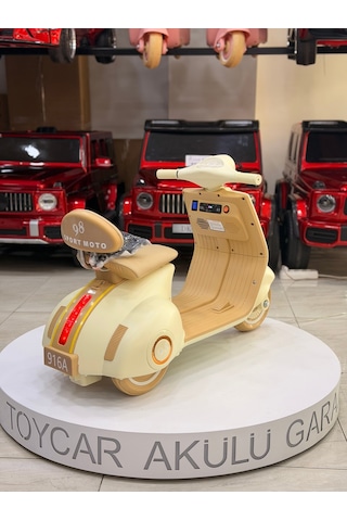 Vespa Akülü Motor 3-9 Yaş Yeşil