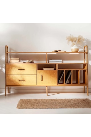 Woodesk Veta, Ahşap, Dolap Ve Konsol, 190x115, Tik Renk